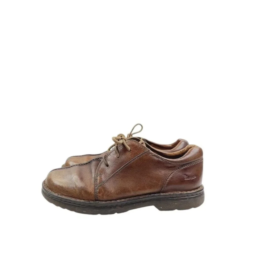 Dr. Martens Men's Brown 8B16 Split Toe Chunky Leather Dress Oxford Shoes Size 11